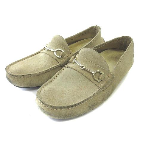 GUCCI（グッチ） ビット ローファー シューズ スエード ベージュ