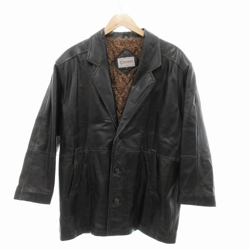 cavallino レザーコート ジャケット 中綿 S 黒 /JS □GY22 メンズ