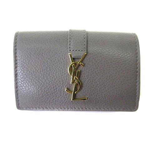 サンローラン パリ SAINT LAURENT PARIS 三つ折り財布 YSLライン 