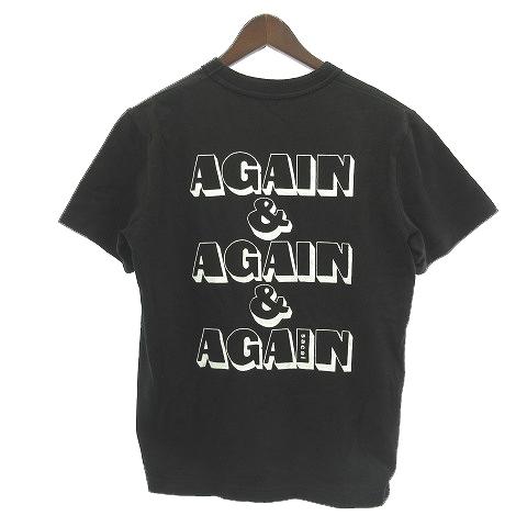 サカイ sacai AGAIN & TEE Tシャツ カットソー 半袖 プリント 黒