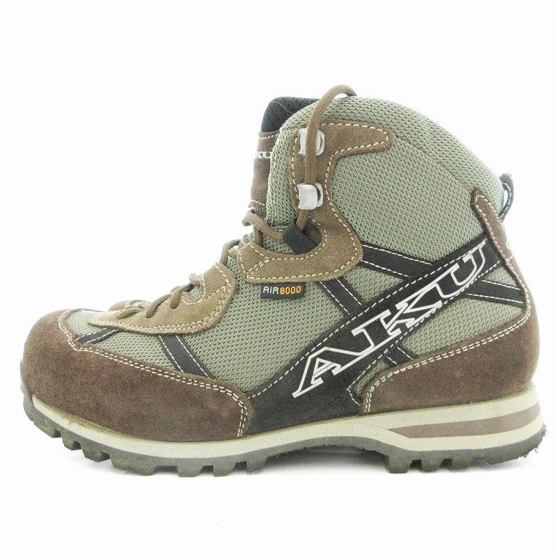 【中古】アク AKU 登山靴 トレッキングシューズ ビブラムソール UK4 緑系 /UO レディース アク AKU 登山靴 トレッキングシューズ ビブラムソール UK4 緑系 /UO