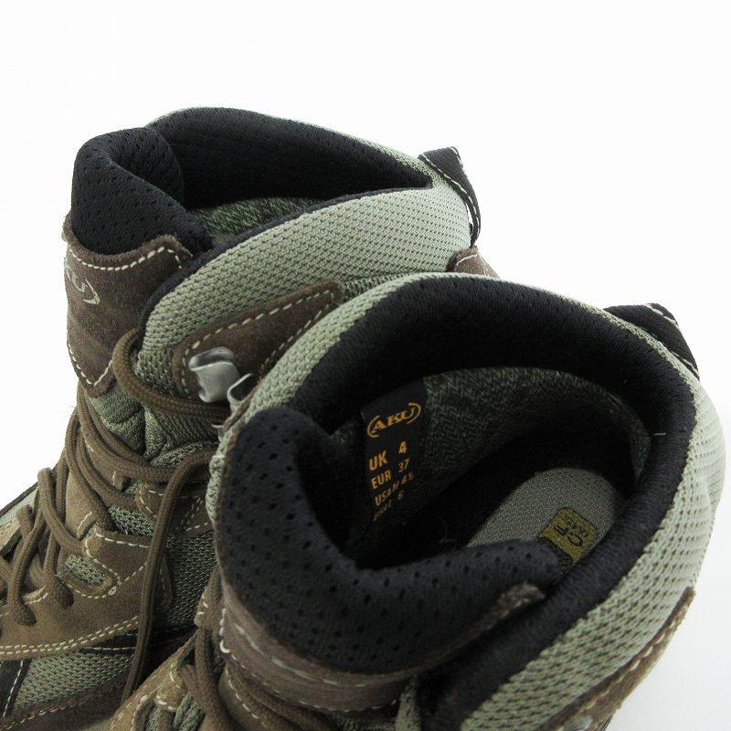 アク AKU 登山靴 トレッキングシューズ ビブラムソール UK4 緑系 /UO