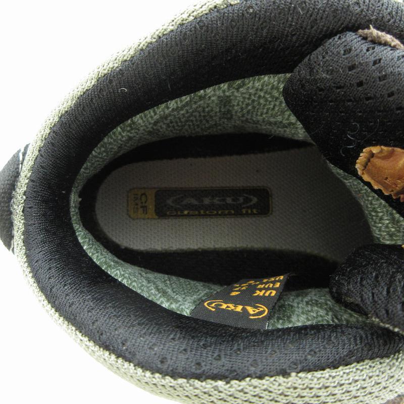 アク AKU 登山靴 トレッキングシューズ ビブラムソール UK4 緑系 /UO