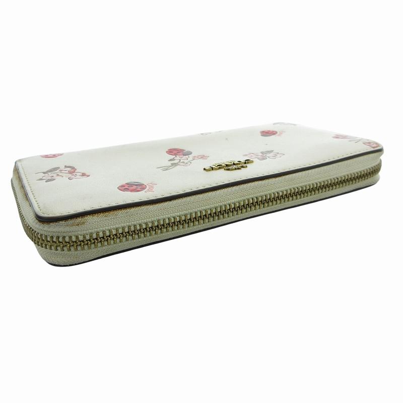 COACH コーチ 長財布 ウォレット 花柄 てんとう虫柄 ラウンド COACH コーチ 長財布 ウォレット 花柄 てんとう虫柄 ラウンド