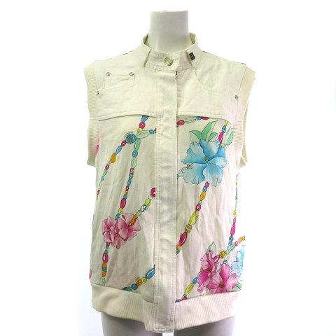 レオナールスポーツ LEONARD SPORT ベスト ジップアップ 花柄 オフ