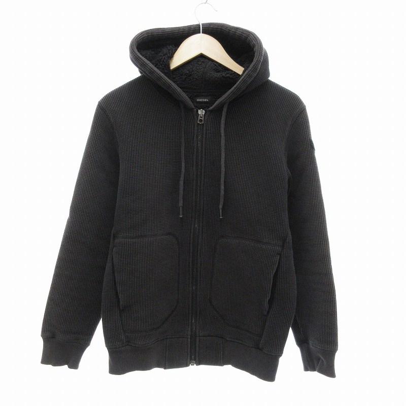 DIESEL ワッフル ジップアップ ジャケット ロゴ S ディーゼル DIESEL BY Glenn Martens(ディーゼル グレン・マーティンス