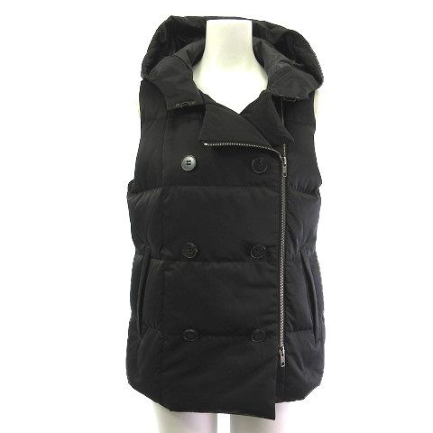 Theory - セオリー ダウンベスト フーデッド ジップアップ 黒 ブラック S theory セオリー Theory ダウンベスト フーデッド ジップアップ