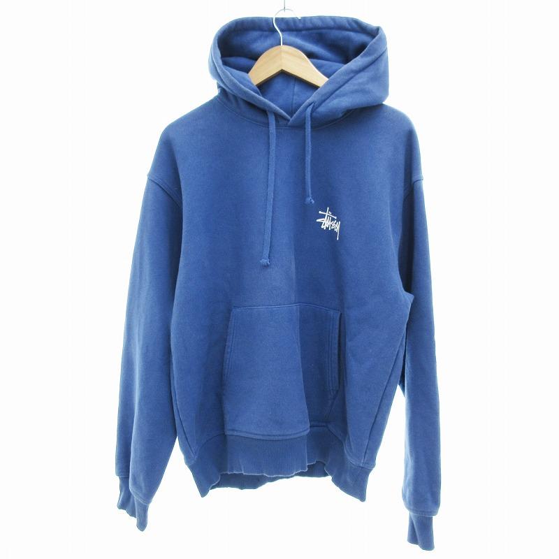 Stussy フード付きナイロンジャケット 青 STUSSY - 00s Y2K stussy オールドステューシー フーデッド