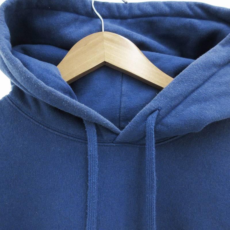 STUSSY（ステューシー） パーカー フーディー 裏起毛 ロゴ L 青 /JS