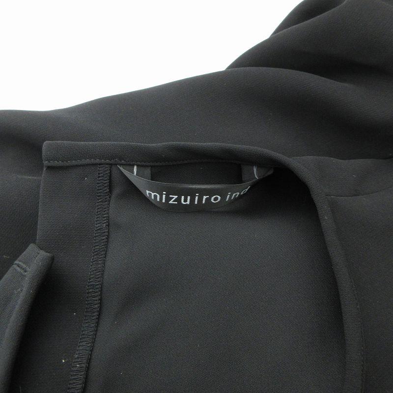 美品】MIZUIROIND Uネック 長袖 ひざ丈 ワンピース 日本製