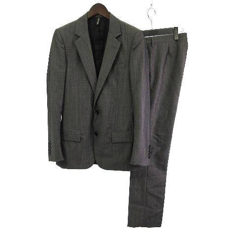 【中古】ディオールオム Dior HOMME スーツ セットアップ 2B シングル グレー 44 メンズ ディオールオム Dior HOMME スーツ セットアップ 2B シングル グレー