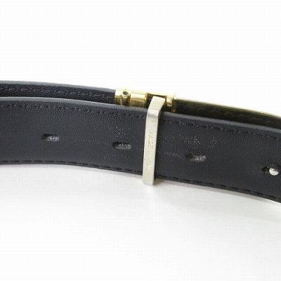 CELINE セリーヌ ベルト レザー ブラック 金具 ゴールド CELINE セリーヌ 75 ベルト 馬車金具 バックルベルト ブラック