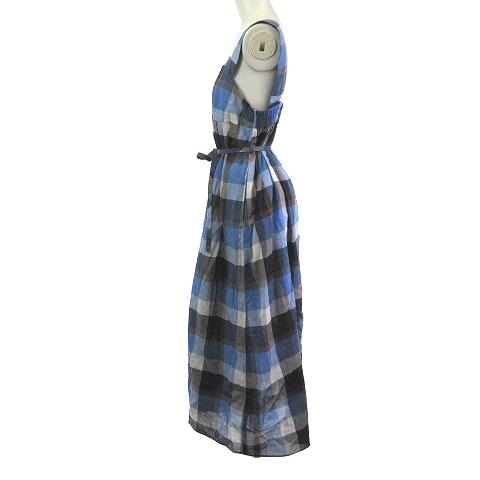 【中古】ブルーレーベルクレストブリッジ 25SS コットンリネンチェックドレス ワンピース クレストブリッジチェック ブルーレーベルクレストブリッジ 25SS コットンリネンチェックドレス