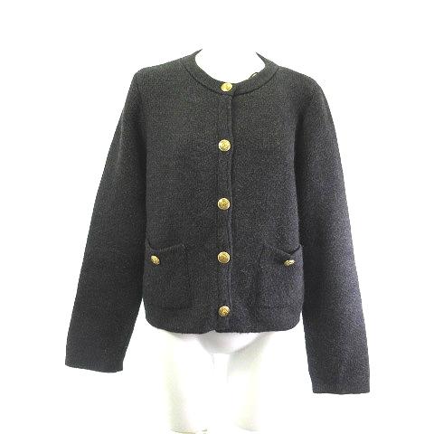 ZARA ザラ カーディガン 金ボタン 長袖 チャコールグレー M