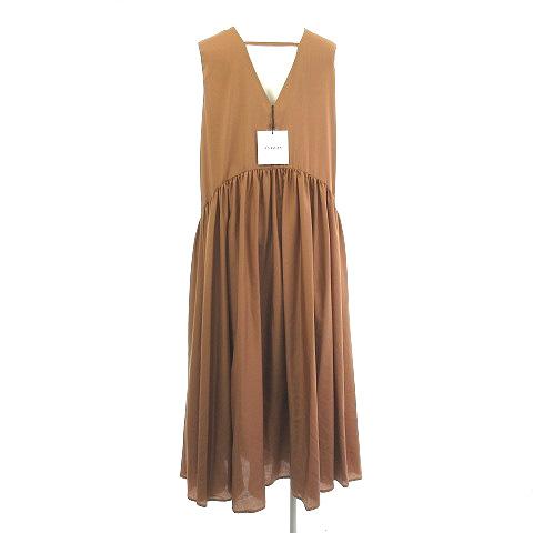 ADAWAS アダワス 新品 リネン ギャザー ワンピース ロング マキシ ADAWAS アダワス 新品 リネン ギャザー ワンピース ロング マキシ