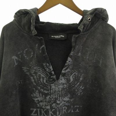 【中古】ノーフェイス ストゥディオス NO/FAITH STUDIOS 美品 イーグル パーカー ルーズフィット ブラック 3 ノーフェイス ストゥディオス NO/FAITH STUDIOS 美品 イーグル