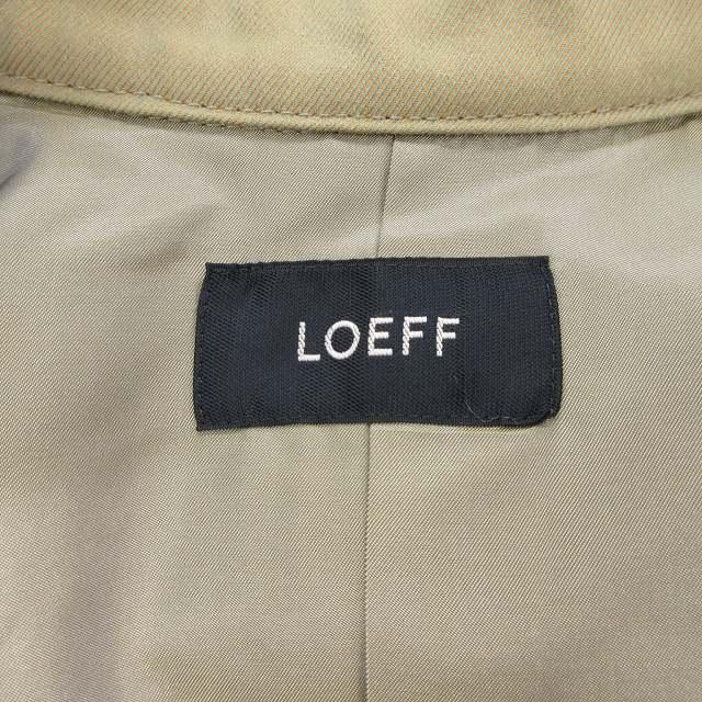 ロエフ LOEFF トレンチコート ポンチョ ケープ ロング丈 ベージュ /AE