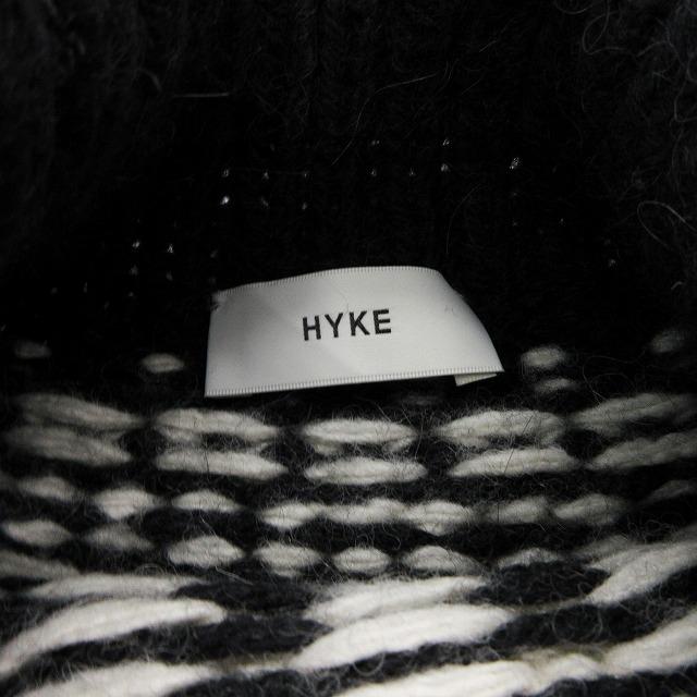ハイク HYKE ポンチョ ケープ ニット タートルネック ノルディック柄