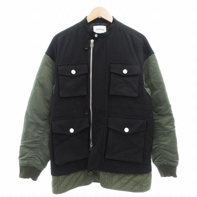ENFOLD エンフォルド コート ジャケット エンフォルド ENFOLD Fine Woolギャバ ミリタリーコート ジャケット