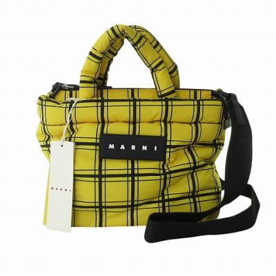 マルニ トランク ミニ　イエロー×ベージュ マルニ トランク ミニ イエロー×ベージュ