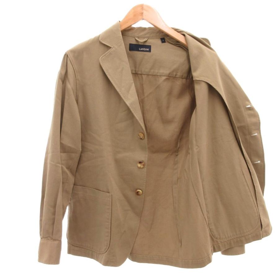 【中古】ラルディーニ LARDINI テーラードジャケット 背抜き シングル S ベージュ /AE レディース ラルディーニ LARDINI テーラードジャケット 背抜き シングル S