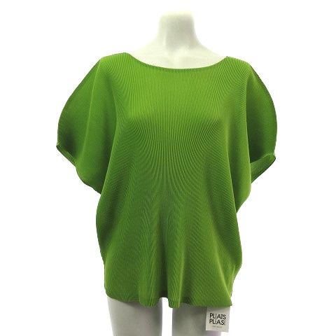 【中古】プリーツプリーズ PLEATS PLEASE PP51FK302 MIST JUNE プリーツ カットソー グリーン 緑 3 レディース プリーツプリーズ PLEATS PLEASE PP51FK302 MIST JUNE プリーツ