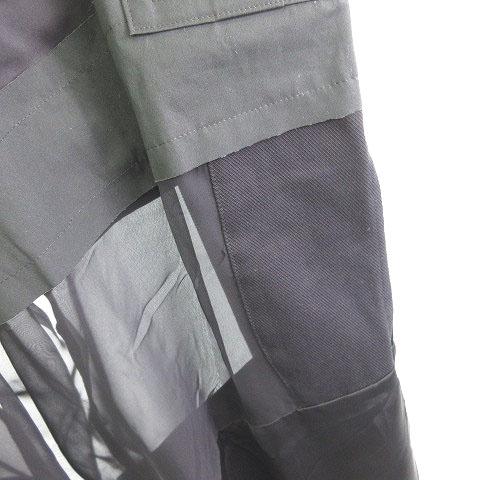 【中古】サカイ sacai 20-04902 Combo Cargo Trousers シアー 切替 カーゴパンツ 黒 ブラック 3 メンズ サカイ sacai 20-04902 Combo Cargo Trousers シアー 切替 カーゴ