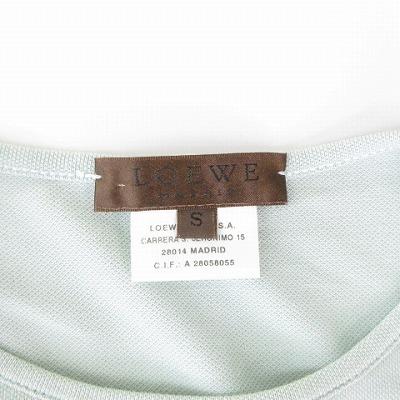LOEWE ロエベ 美品 Tシャツ カットソー 半袖 緑 ミントグリーン S 