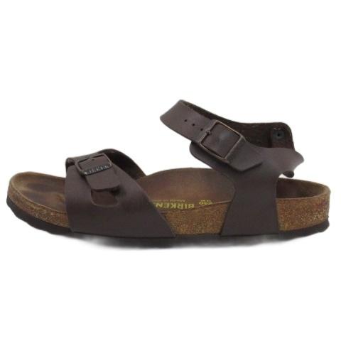 BIRKENSTOCK サンダル ブラウン 37 24cm BIRKENSTOCK（ビルケンシュトック） サンダル クロス レザー 茶