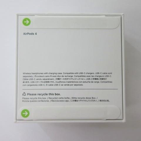 【未使用未開封】AirPods 4 MXP63J/A Apple AirPods 4 MXP63J/A 1個 - アスクル