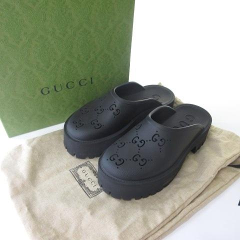 GUCCI グッチ 663577 サンダル シューズ ラバー スリッポン パーフォ