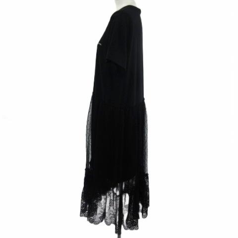 VALENTINO ヴァレンティノ　ドットチュール レース ドッキングワンピース レッド ヴァレンティノ RED VALENTINO ワンピース ロング チュール