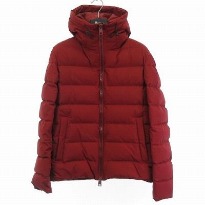 【中古】未使用品 ヘルノ HERNO タグ付き ゴアテックス GORE-TEX ラミナー ダウンジャケット ブルゾン 赤 レッド 48 未使用品 ヘルノ HERNO タグ付き ゴアテックス GORE-TEX ラミナー