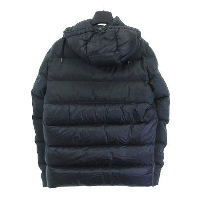 Herno ネイビー ダウンジャケット フード付き48 未使用品 ヘルノ HERNO