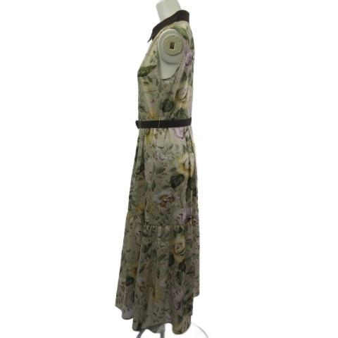 タグ付未使用■グレースコンチネンタル　豪華花柄刺繡ノースリーブワンピース　36 タグ付未使用□グレースコンチネンタル 豪華花柄刺繡