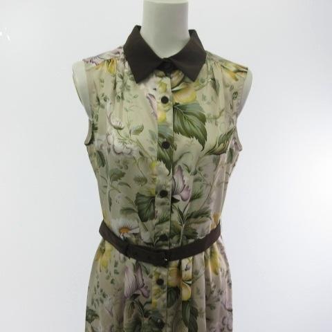 タグ付未使用■グレースコンチネンタル　豪華花柄刺繡ノースリーブワンピース　36 タグ付未使用□グレースコンチネンタル 豪華花柄刺繡