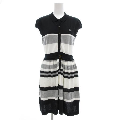 Burberry バーバリー ブルーレーベル 黒 ノースリーブ ワンピース 膝丈 BURBERRY BLUE LABEL（バーバリーブルーレーベル） ノースリーブ