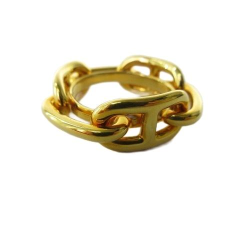 HERMES エルメス シェーヌダンクル スカーフリング ゴールドカラー