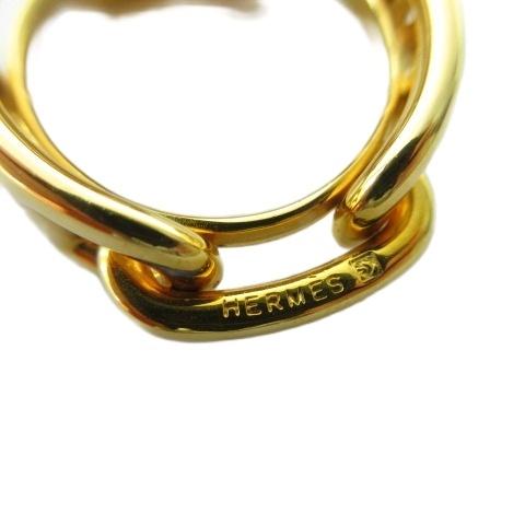HERMES エルメス スカーフリング シェーヌダンクル ゴールドカラー  