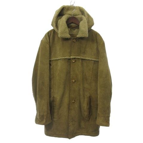 【中古】ステューシー STUSSY OLD STUSSY スエードコート ジャケット 2WAY フェイクムートン ベージュ L ☆AA★ メンズ STUSSY（ステューシー） STUSSY OLD STUSSY スエードコート ジャケット