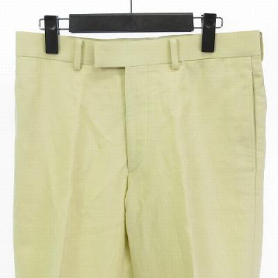 オーラリー AURALEE 24SS 美品 HARD TWIST FINX LINEN CHINO リネン パンツ スラックス ? イエロー系 3 約S メンズ_2