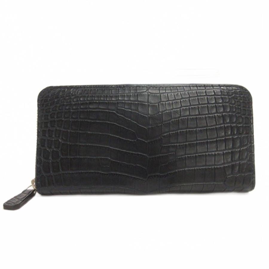 JRA 長財布 ウォレット ラウンドファスナー クロコダイルレザー 紺