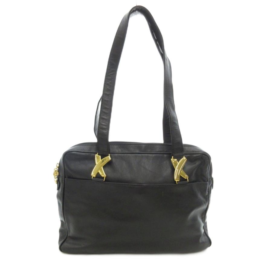 Paloma Picasso ショルダーバッグ レザー 黒 ブラック Xモチーフ /NL 
