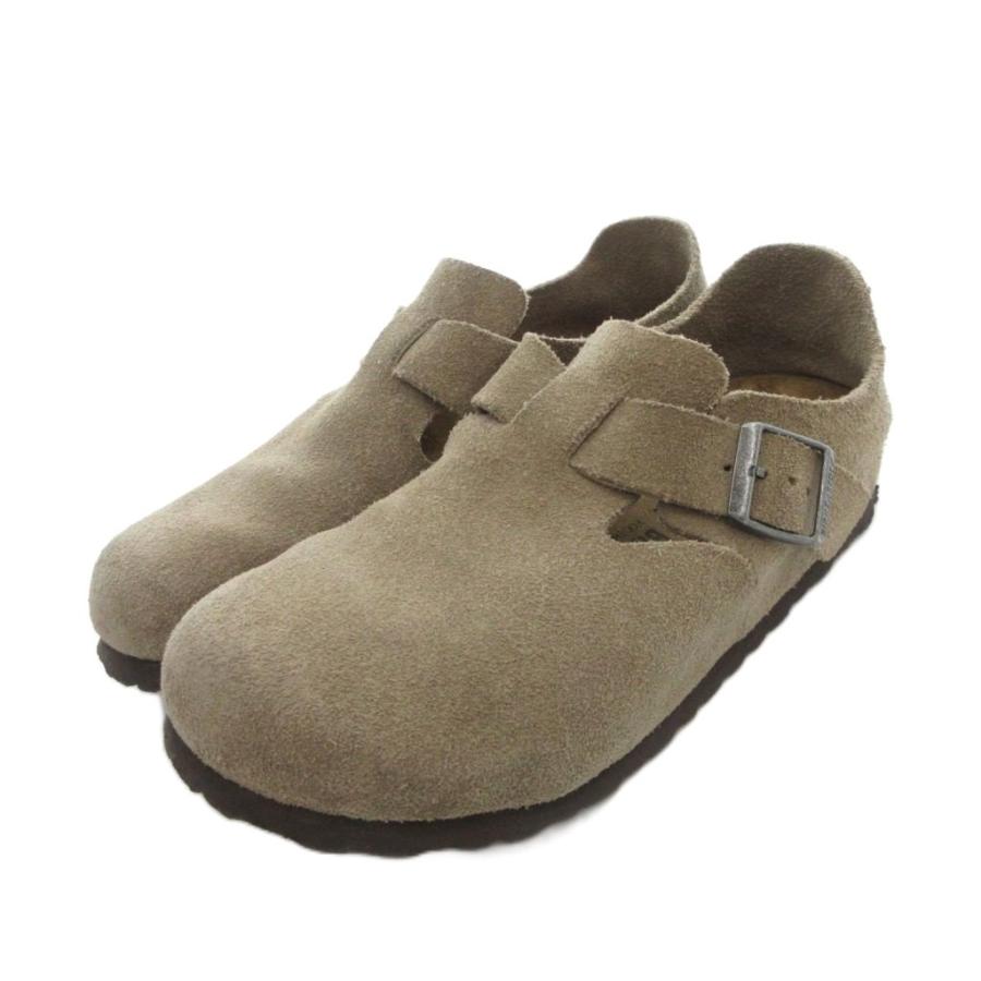 【中古】ビルケンシュトック BIRKENSTOCK LONDON ロンドン シューズ サボサンダル スエードレザー 25cm トープ BIRKENSTOCK（ビルケンシュトック） BIRKENSTOCK LONDON ロンドン