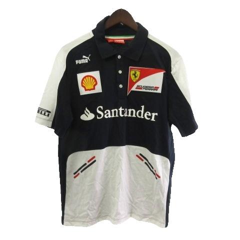 PUMA（プーマ） PUMA SCUDERIA FERRARI ポロシャツ 半袖 M 黒 ブラック