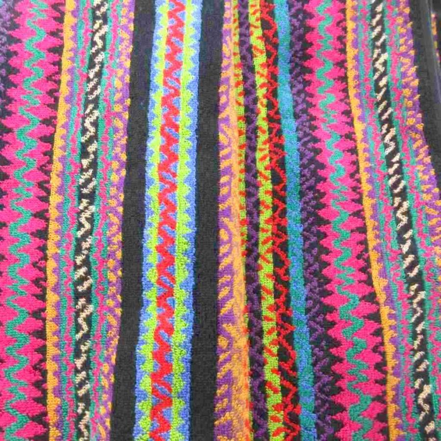 ミッソーニ MISSONI タオルケット マルチカラー ストライプ柄 ジグザグ