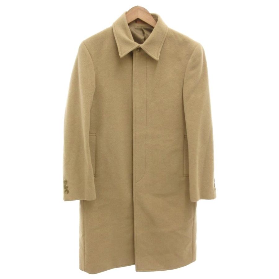 VISARUNO ステンカラーコート ロング アンゴラ M ベージュ /FF メンズ