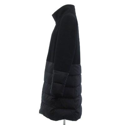 ヘルノ HERNO ロングダウンジャケット ダウンコート ウール切替 黒