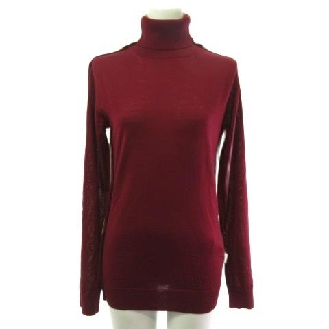 【中古】マルニ MARNI タートルネック ニット セーター バイカラー ボルドー ベージュ 38  レディース MARNI（マルニ） タートルネック ニット セーター バイカラー ボルドー