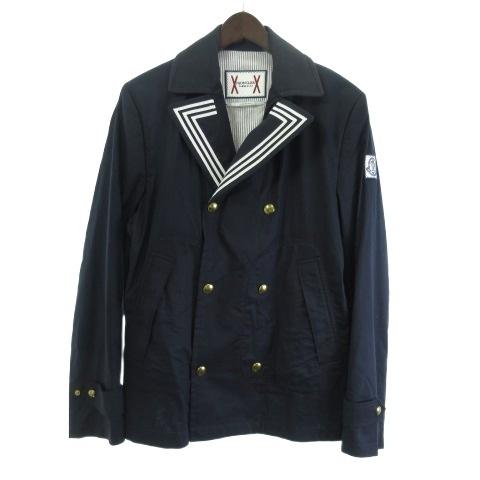 【中古】モンクレール MONCLER ガムブルー GAMME BLUE テーラードジャケット 金釦 ダークネイビー 2 メンズ MONCLER（モンクレール） ガムブルー GAMME BLUE テーラードジャケット